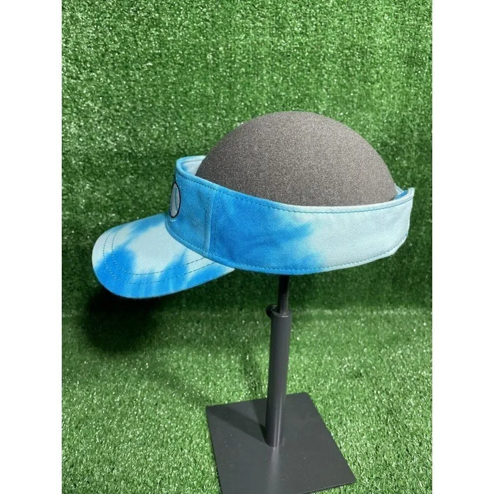 Lot Of 2 New Women’s Baseball Sun Visors Adjustable Hat Blue/Zebra Print OSFM